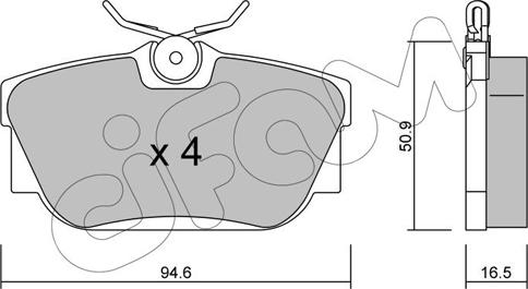 Cifam 822-346-0 - Brake Pad Set, disc brake www.autospares.lv