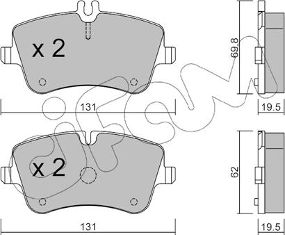 Cifam 822-342-0 - Bremžu uzliku kompl., Disku bremzes www.autospares.lv