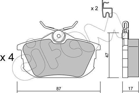 Cifam 822-347-0 - Brake Pad Set, disc brake www.autospares.lv