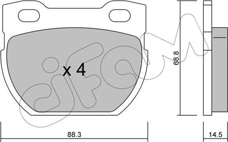 Cifam 822-354-0 - Bremžu uzliku kompl., Disku bremzes www.autospares.lv