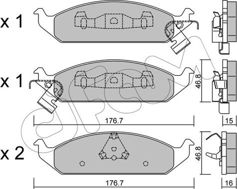 Cifam 822-355-0 - Bremžu uzliku kompl., Disku bremzes www.autospares.lv