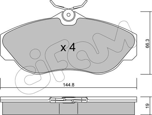 Cifam 822-350-0 - Brake Pad Set, disc brake www.autospares.lv