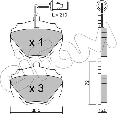 Cifam 822-353-1 - Bremžu uzliku kompl., Disku bremzes www.autospares.lv