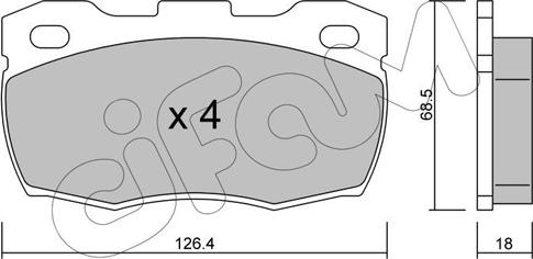 Cifam 822-352-0 - Bremžu uzliku kompl., Disku bremzes www.autospares.lv