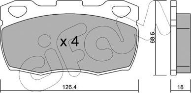 Cifam 822-352-1 - Bremžu uzliku kompl., Disku bremzes www.autospares.lv