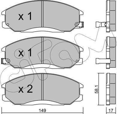 Cifam 822-364-0 - Bremžu uzliku kompl., Disku bremzes autospares.lv