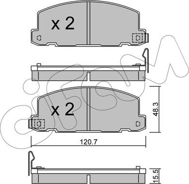 Cifam 822-360-0 - Bremžu uzliku kompl., Disku bremzes www.autospares.lv