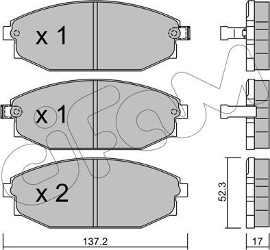 Cifam 822-363-0 - Bremžu uzliku kompl., Disku bremzes www.autospares.lv