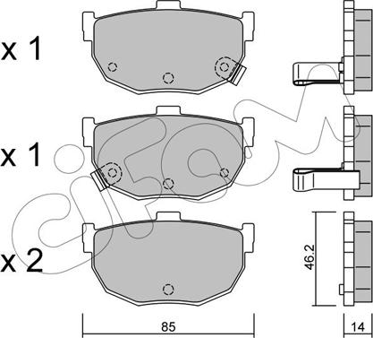 Cifam 822-362-0 - Bremžu uzliku kompl., Disku bremzes autospares.lv