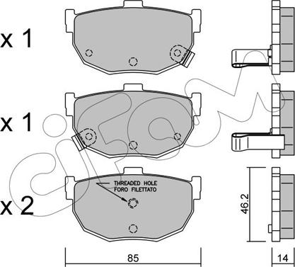 Cifam 822-362-1 - Bremžu uzliku kompl., Disku bremzes www.autospares.lv