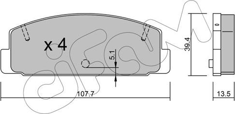 Cifam 822-302-0 - Bremžu uzliku kompl., Disku bremzes www.autospares.lv