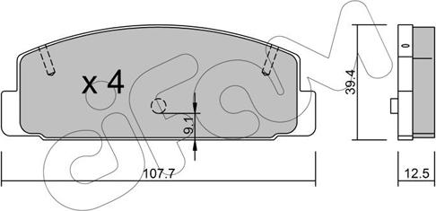 Cifam 822-302-2 - Bremžu uzliku kompl., Disku bremzes www.autospares.lv