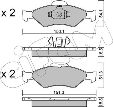 Cifam 822-315-0 - Bremžu uzliku kompl., Disku bremzes www.autospares.lv