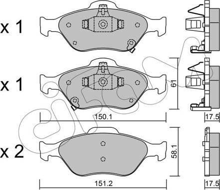 Cifam 822-316-1 - Bremžu uzliku kompl., Disku bremzes www.autospares.lv