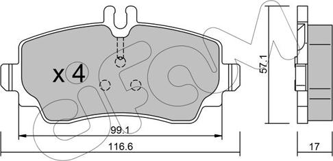 Cifam 822-310-0 - Bremžu uzliku kompl., Disku bremzes autospares.lv