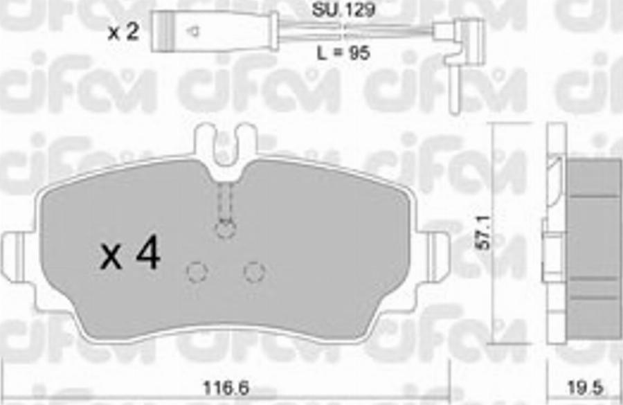 Cifam 8223101K - Bremžu uzliku kompl., Disku bremzes www.autospares.lv