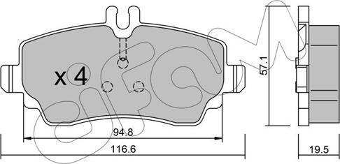 Cifam 822-310-1 - Тормозные колодки, дисковые, комплект www.autospares.lv