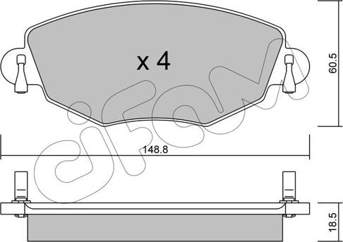 Cifam 822-318-0 - Bremžu uzliku kompl., Disku bremzes autospares.lv