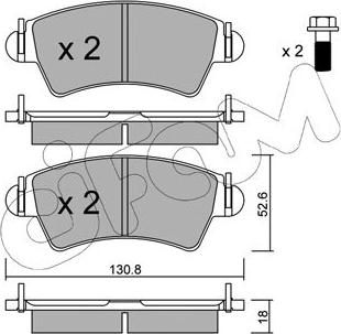 Cifam 822-313-1 - Bremžu uzliku kompl., Disku bremzes www.autospares.lv