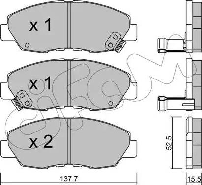 Cifam 822-384-1 - Bremžu uzliku kompl., Disku bremzes www.autospares.lv