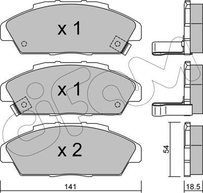 Cifam 822-385-0 - Тормозные колодки, дисковые, комплект www.autospares.lv