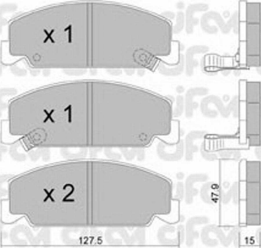 Cifam 822-383-0 - Bremžu uzliku kompl., Disku bremzes autospares.lv