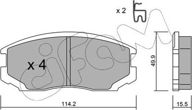 Cifam 822-382-0 - Тормозные колодки, дисковые, комплект www.autospares.lv