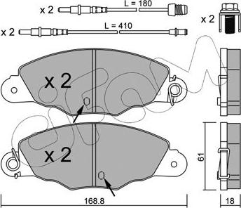 Cifam 822-334-0 - Тормозные колодки, дисковые, комплект www.autospares.lv