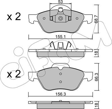 Cifam 822-335-0 - Bremžu uzliku kompl., Disku bremzes autospares.lv