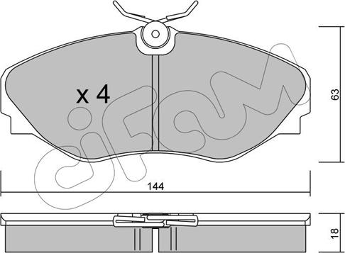 Cifam 822-338-0 - Bremžu uzliku kompl., Disku bremzes autospares.lv