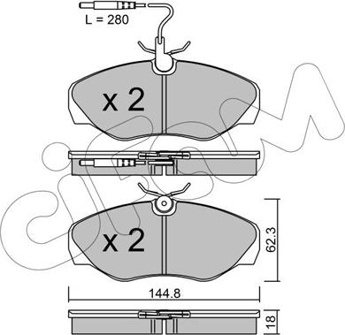 Cifam 822-338-1 - Bremžu uzliku kompl., Disku bremzes www.autospares.lv