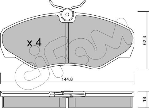 Cifam 822-338-2 - Bremžu uzliku kompl., Disku bremzes autospares.lv