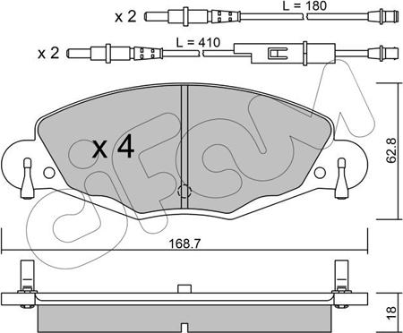 Cifam 822-332-0 - Bremžu uzliku kompl., Disku bremzes autospares.lv