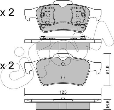 Cifam 822-337-0 - Brake Pad Set, disc brake www.autospares.lv