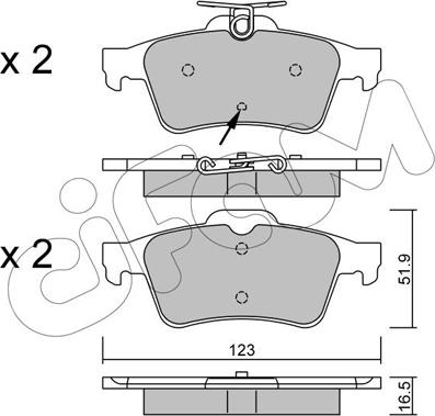 Cifam 822-337-2 - Тормозные колодки, дисковые, комплект www.autospares.lv