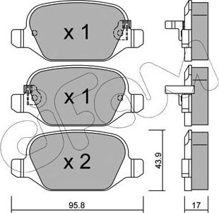 Cifam 822-324-4 - Bremžu uzliku kompl., Disku bremzes www.autospares.lv