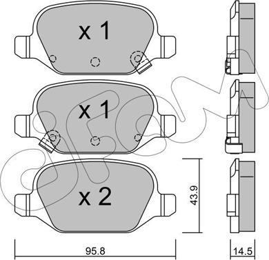 Cifam 822-324-5 - Bremžu uzliku kompl., Disku bremzes autospares.lv