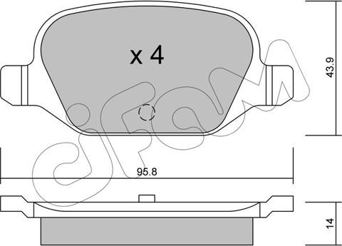 Cifam 822-324-0 - Bremžu uzliku kompl., Disku bremzes autospares.lv