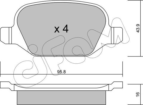 Cifam 822-324-1 - Bremžu uzliku kompl., Disku bremzes www.autospares.lv