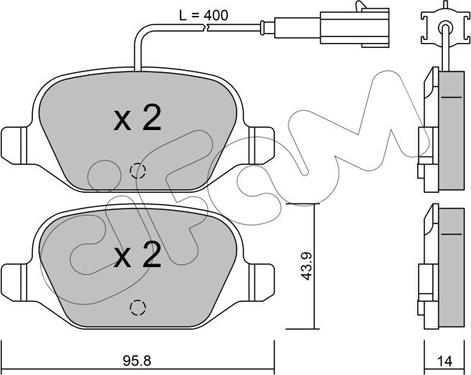 Cifam 822-324-3 - Bremžu uzliku kompl., Disku bremzes www.autospares.lv