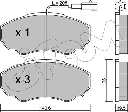 Cifam 822-325-0 - Тормозные колодки, дисковые, комплект www.autospares.lv