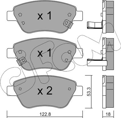 Cifam 822-321-4 - Тормозные колодки, дисковые, комплект www.autospares.lv