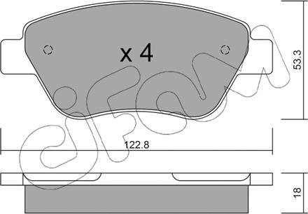 Cifam 822-321-1 - Тормозные колодки, дисковые, комплект www.autospares.lv