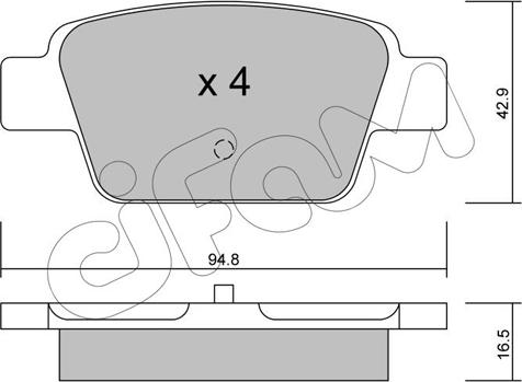 Cifam 822-323-0 - Bremžu uzliku kompl., Disku bremzes www.autospares.lv