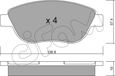 Cifam 822-322-1 - Тормозные колодки, дисковые, комплект www.autospares.lv