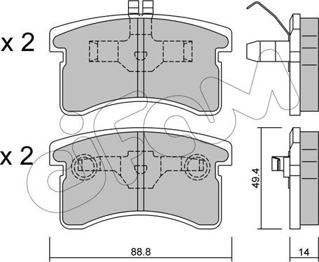 Cifam 822-378-0 - Bremžu uzliku kompl., Disku bremzes www.autospares.lv