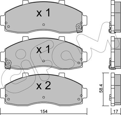 Cifam 822-373-0 - Bremžu uzliku kompl., Disku bremzes www.autospares.lv