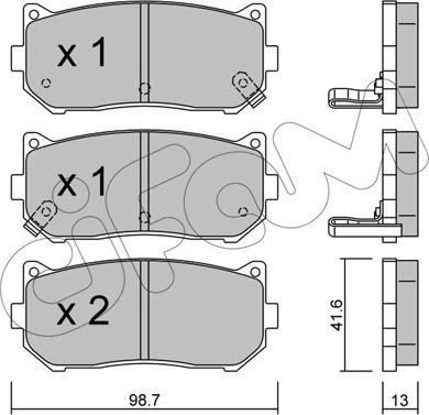 Cifam 822-372-0 - Bremžu uzliku kompl., Disku bremzes www.autospares.lv