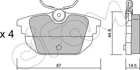 Cifam 822-299-0 - Тормозные колодки, дисковые, комплект www.autospares.lv