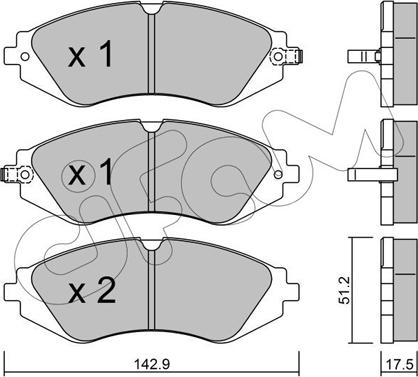 Cifam 822-294-0 - Bremžu uzliku kompl., Disku bremzes autospares.lv